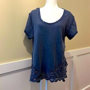 Free People Navy Top